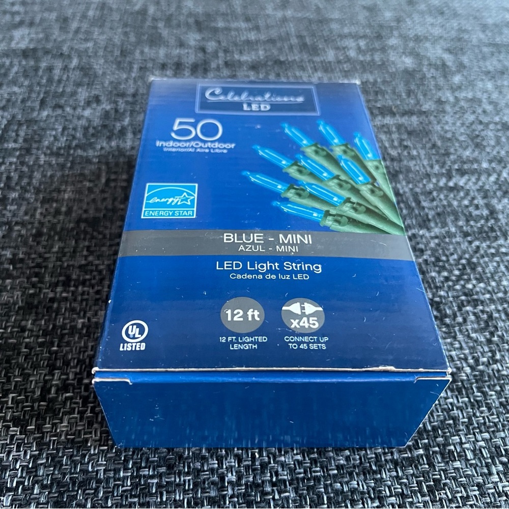 NIB Blue Mini LED String Lights - Picture 3 of 5